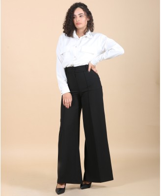 PANTALON LARGE NERVURE