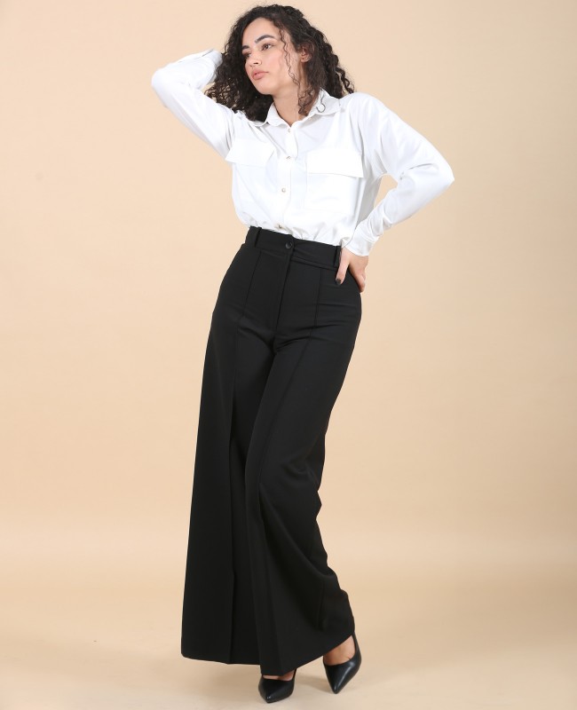 PANTALON LARGE NERVURE