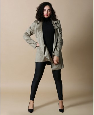 VESTE JETEE EN SUEDINE