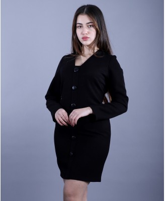 ROBE NOIRE BOUTONNÉE