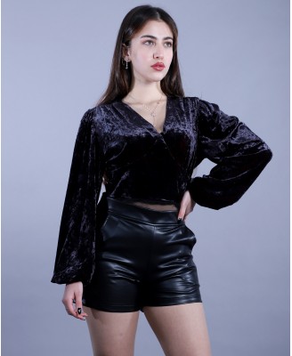 SHORT EFFET  CUIR