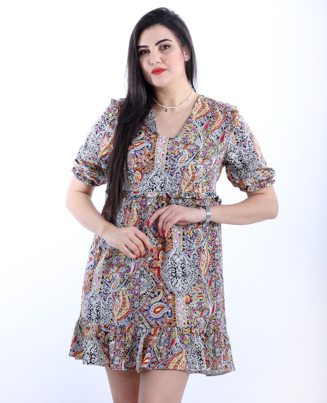 ROBE À MOTIF CACHEMIRE