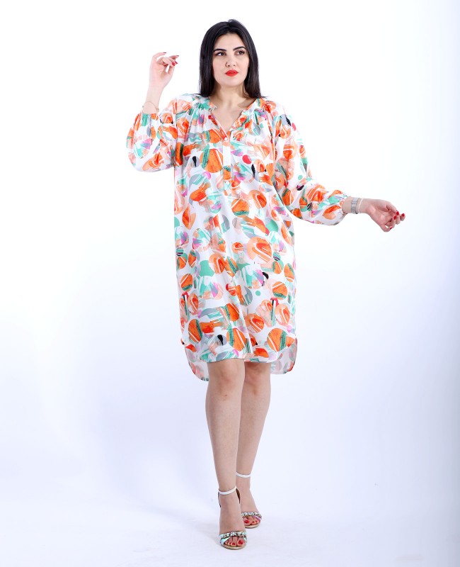 ROBE TRAPEZE A MOTIF