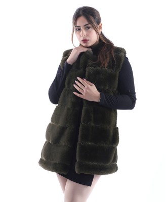 GILET FAUX FOURRURE LONG